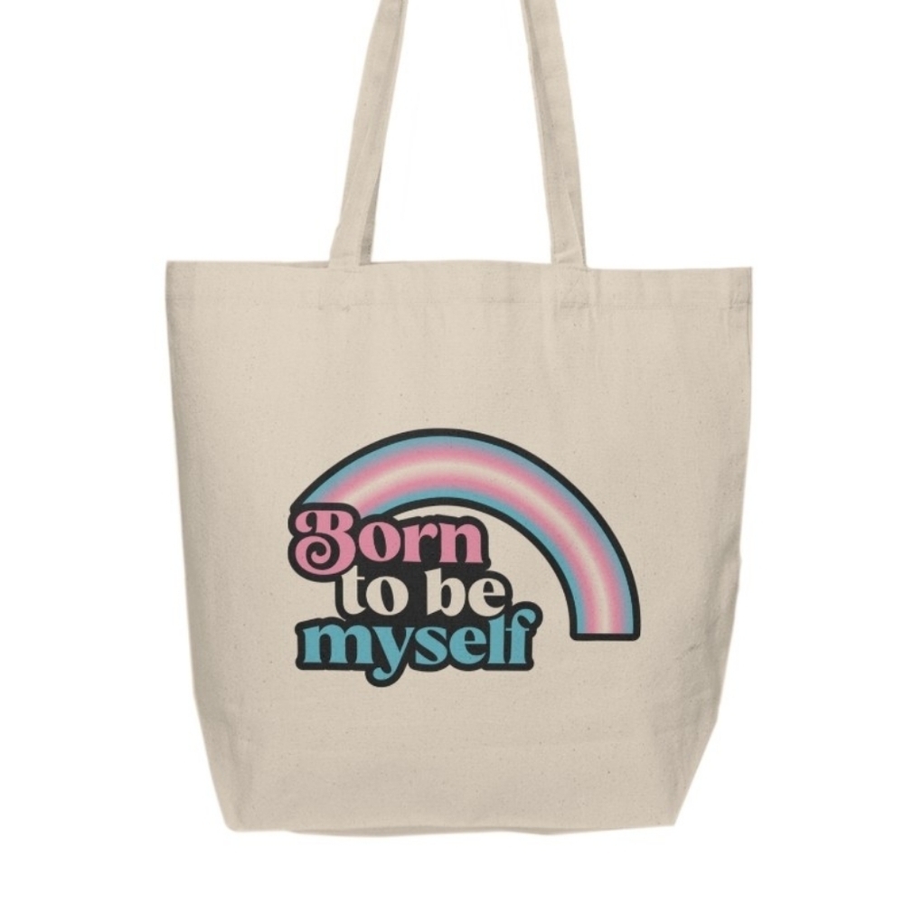 Born To Be Myself Custom Tote Bag